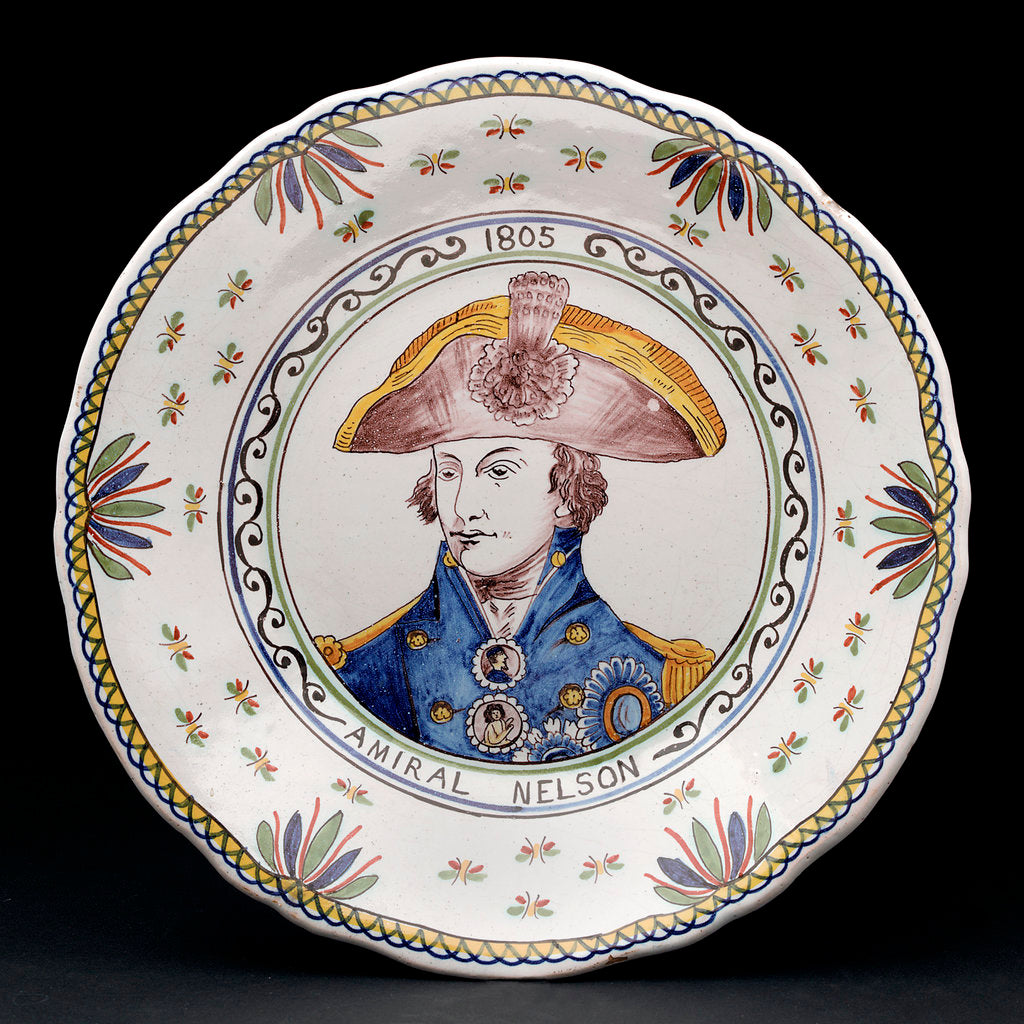 Detail of Delftware plate by Unknown