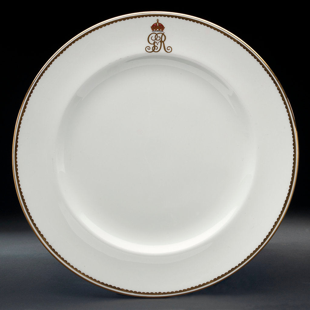 Detail of Plate used on HMY 'Victoria and Albert' (1899) by Royal Crown Derby Porcelain Co