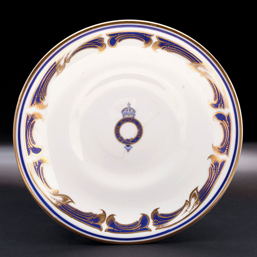 Detail of Saucer used on HMY 'Victoria and Albert' (1899) by W.T. Copeland & Sons Ltd.
