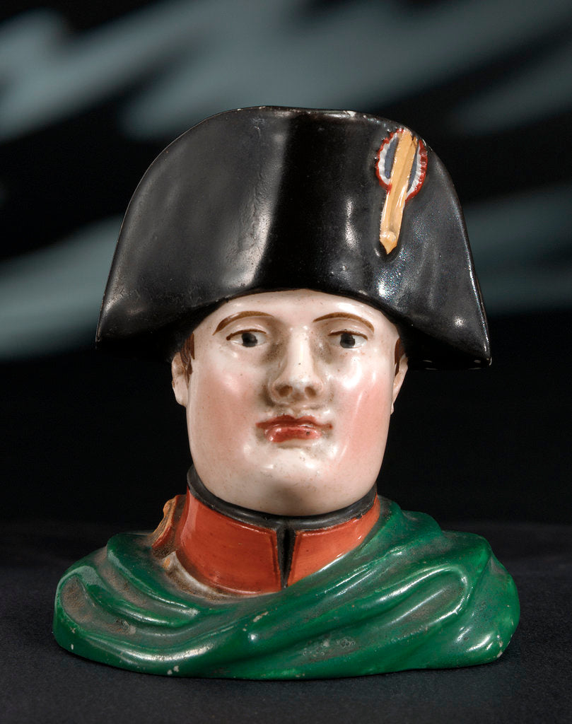 Detail of Ink pot moulded as the head of Napoleon Bonaparte, Emperor of France (1769-1821) by Unknown