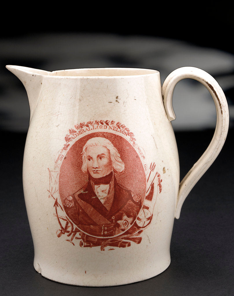 Detail of Horatio Nelson creamware jug by Unknown