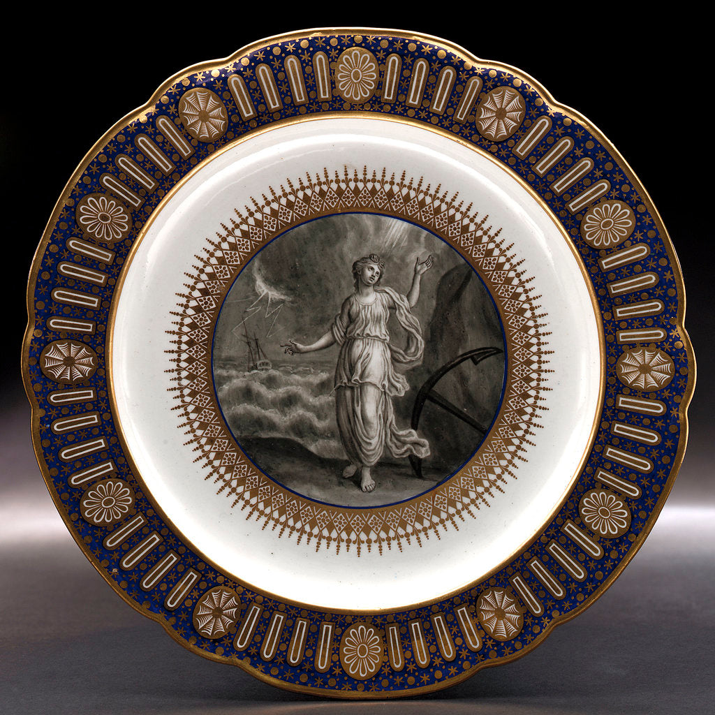 Detail of Dinner plate, part of a service belonging to HRH the Duke of Clarence, later William IV (1765-1837) by Thomas Flight
