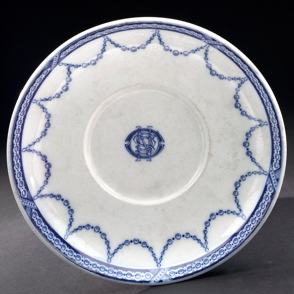 Detail of Porcelain saucer by W.T. Copeland & Sons Ltd.