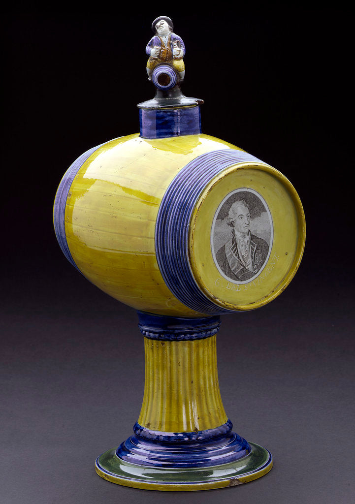 Detail of Barrel with lid, and stand by Unknown