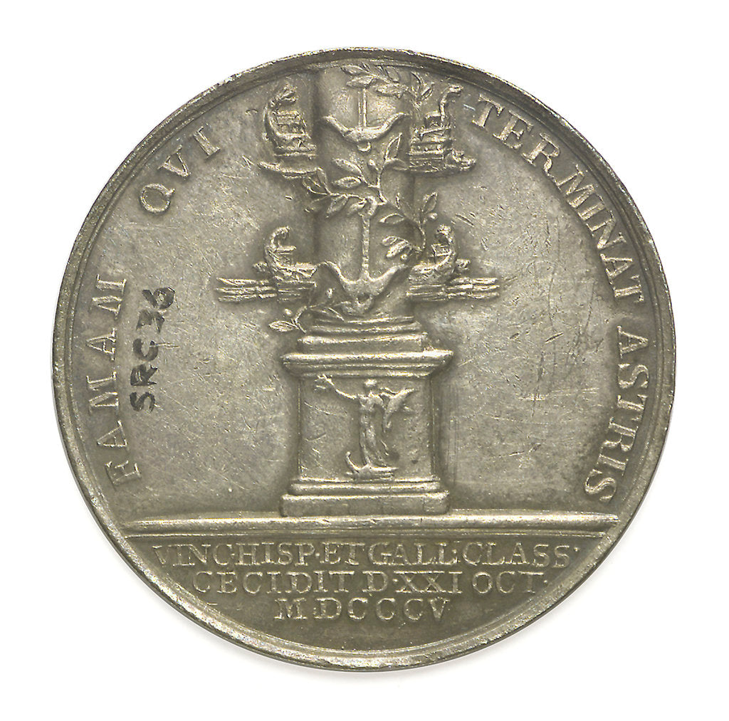 Detail of Medal commemorating Vice-Admiral Horatio Nelson (1758-1805); reverse by Abramson