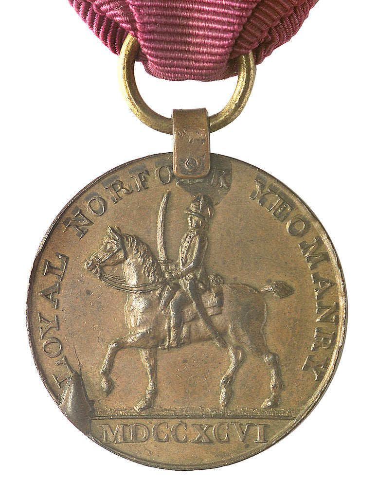 Detail of Commemorative medal of the Loyal Norfolk Yeomanry & Blofield Cavalry 1796; obverse by Unknown