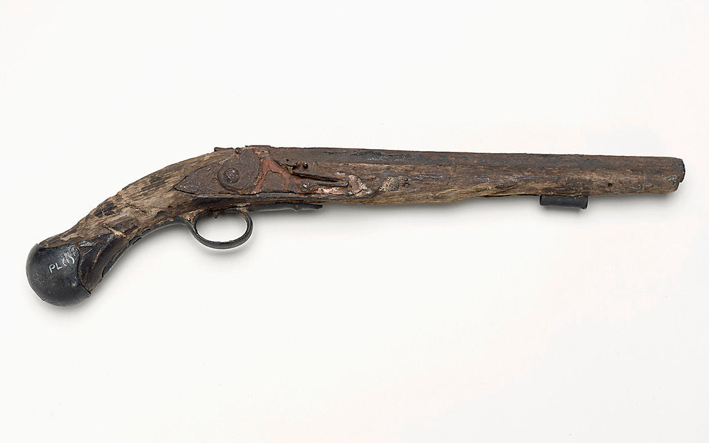 Detail of Flintlock pistol by Unknown