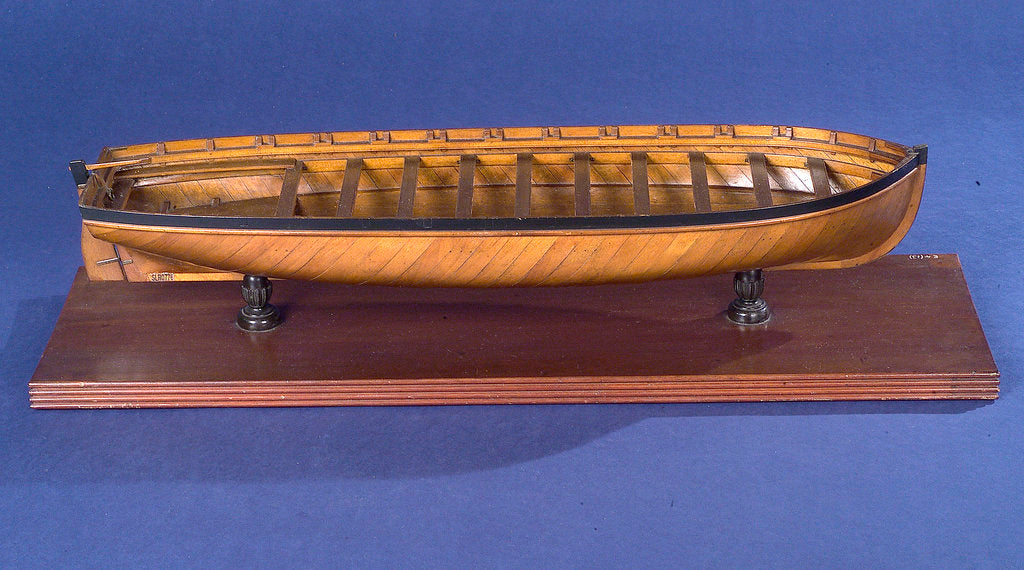 Detail of Ship's launch, starboard broadside by Unknown
