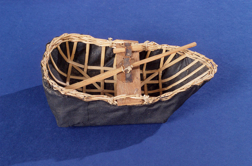 Detail of River Tywi coracle, starboard broadside by Unknown
