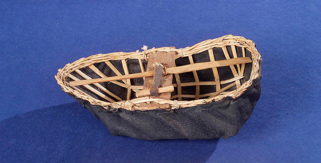 Detail of River Tywi coracle, port broadside by Unknown