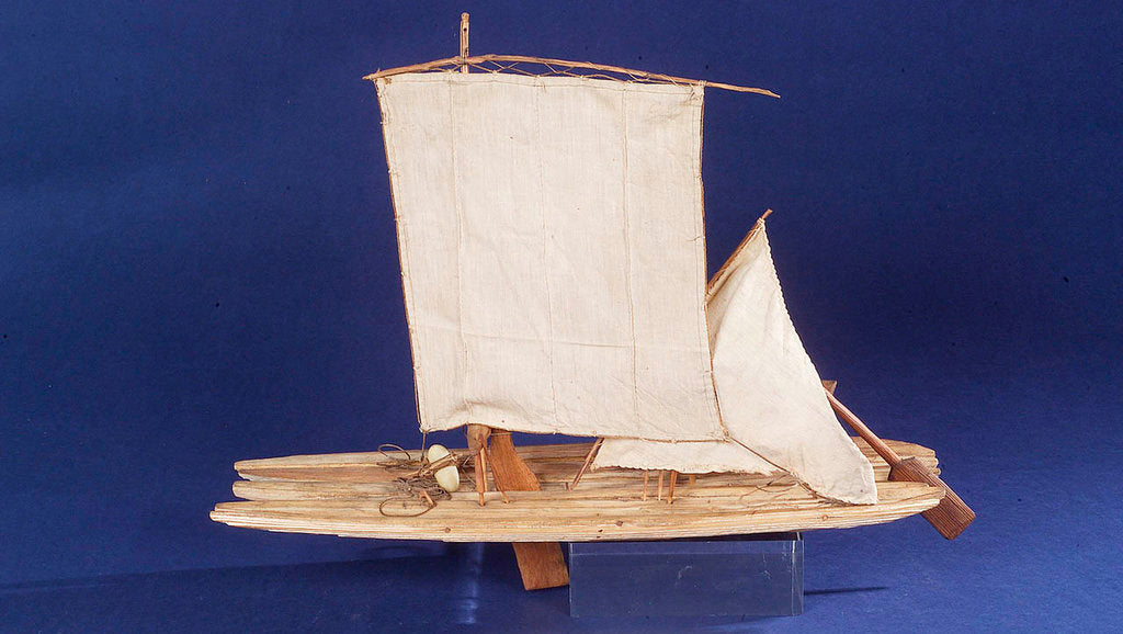Detail of Brazilian raft or Jangada, port broadside by Unknown