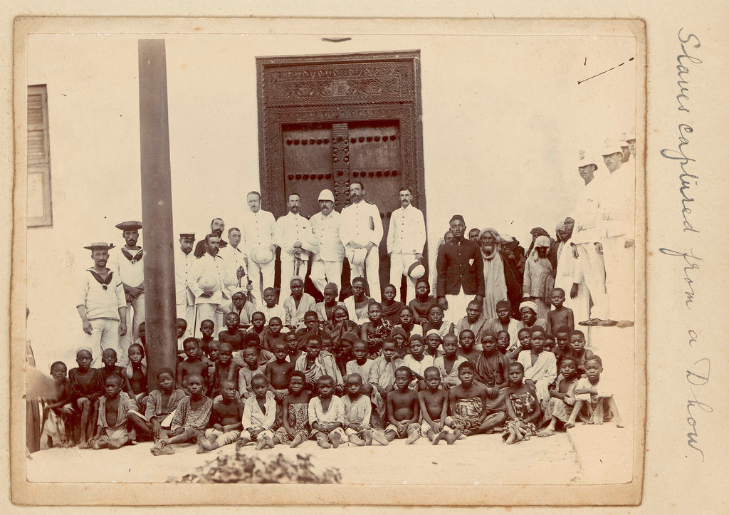 Detail of 'Slaves captured from a dhow' (Arab sailing vessel) by Unknown