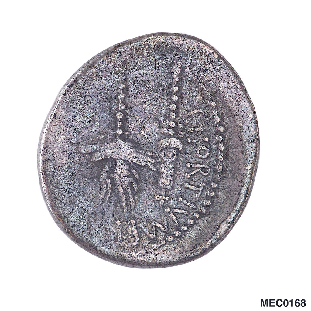 Detail of Denarius depicting galley and wreath by Unknown