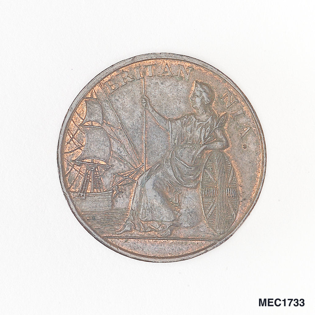 Detail of Edinburgh halfpenny token by Unknown