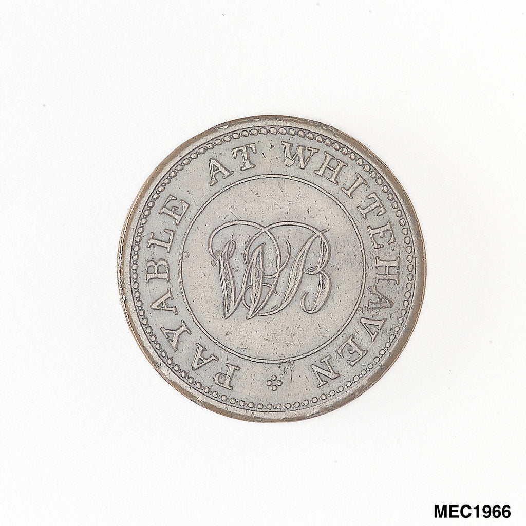 Detail of Whitehaven farthing token by Unknown
