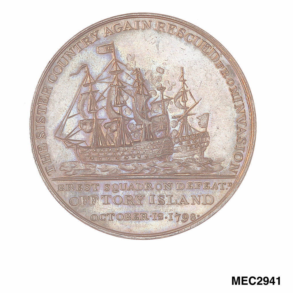 Detail of Medal commemorating Sir John Borlase Warren (1753-1822) and the action off Tory Island, 1798 by Unknown