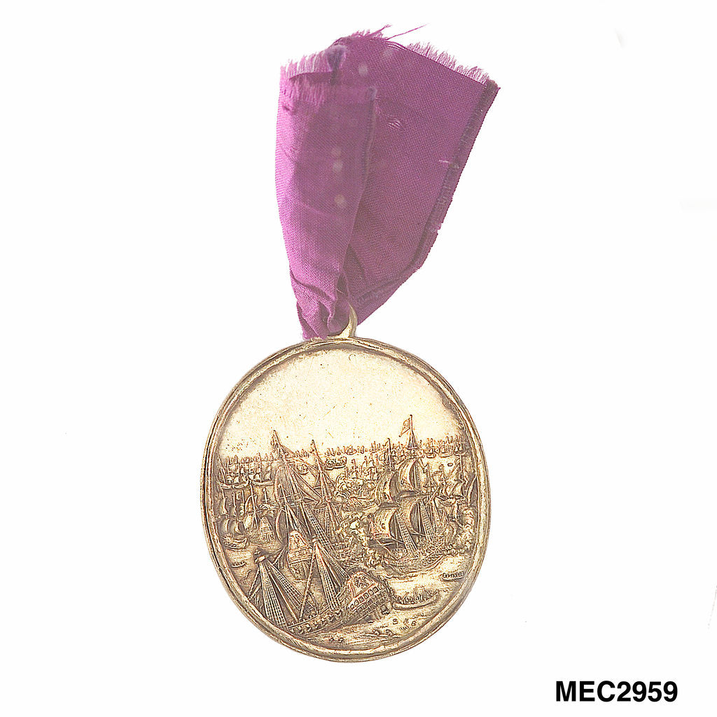 Detail of Naval Reward Medal, 1653 by T. Simon