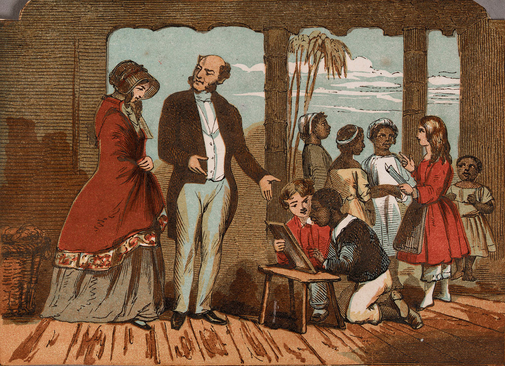 Detail of Africans at school by unknown
