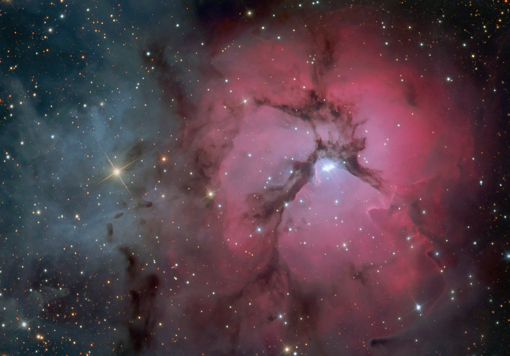 Detail of The Trifid Nebula (M20) by Eddie Trimarchi