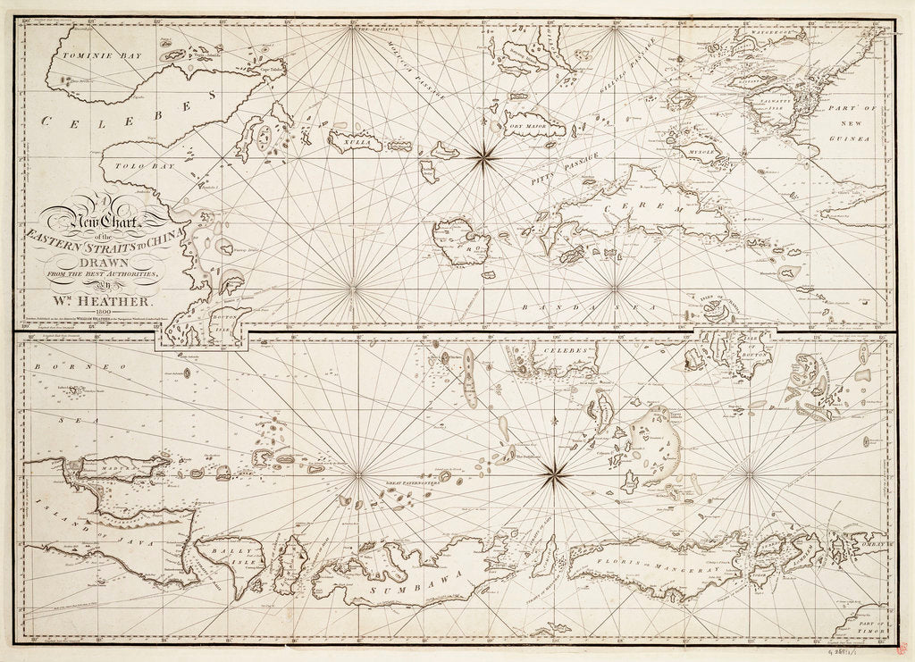 Detail of A new chart of the Eastern Straits to China by William Heather
