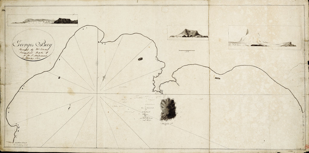 Detail of St. George's Bay surveyed by Edward Bransfield, Master of HMS 'Andromache' by Edward Bransfield