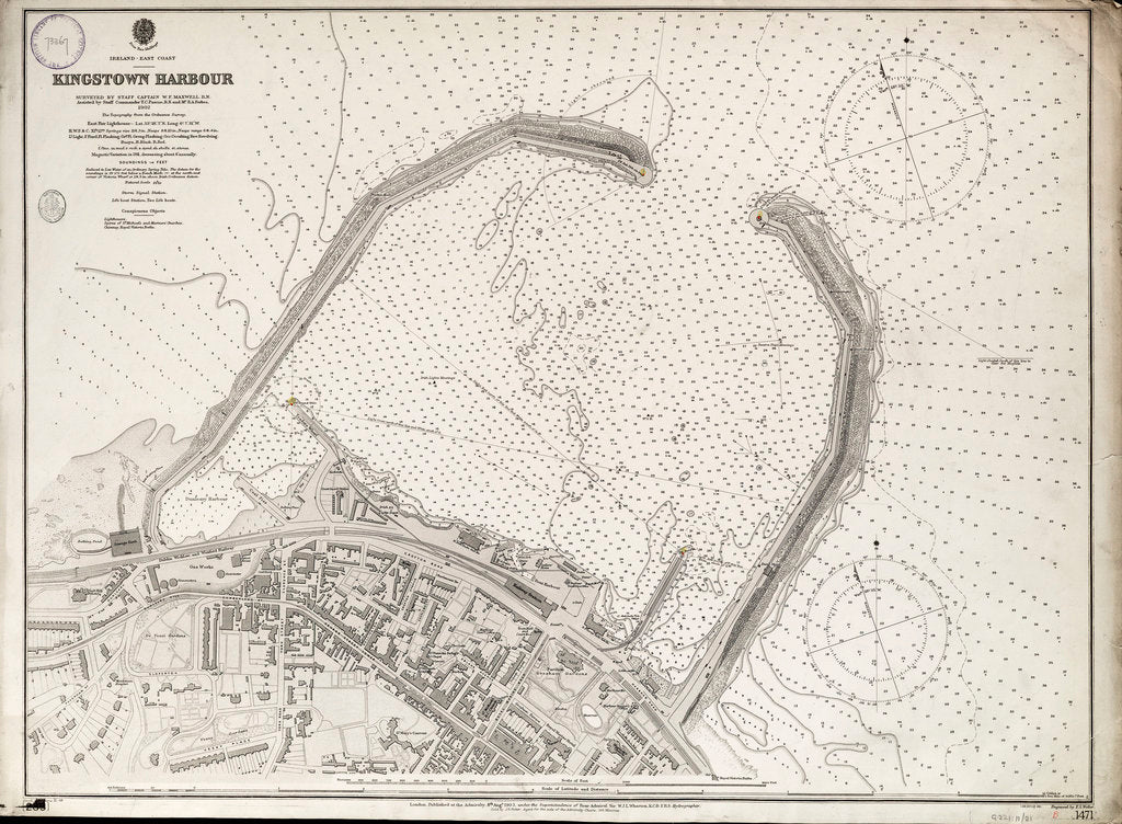 Detail of Kingstown Harbour, east coast of Ireland by W.F. Maxwell