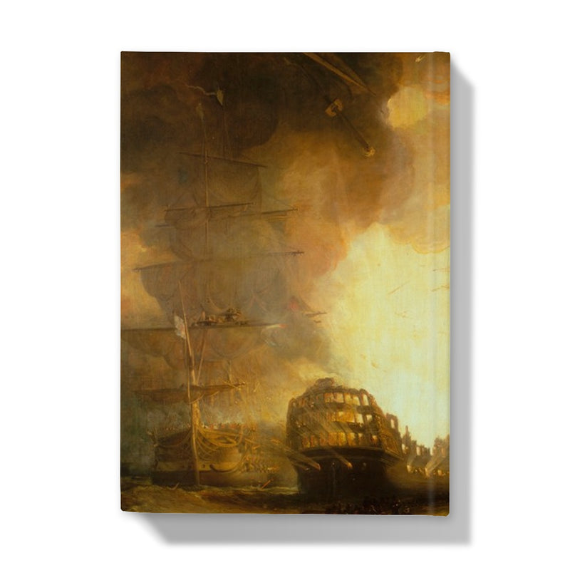 The destruction of LOrient at the Battle of the Nile Hardback Journal