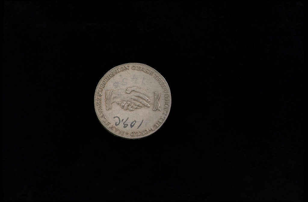 Detail of Anti-slavery halfpenny by Unknown