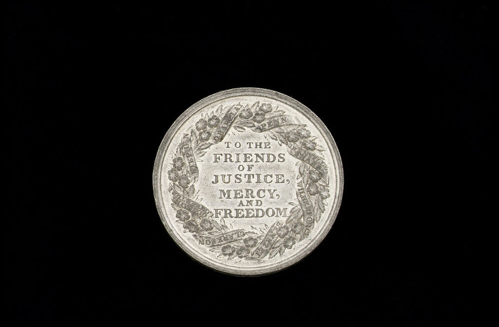 Detail of Commemorative medal (reverse): Slavery abolished by Great Britain, 1834 by Thomas Halliday