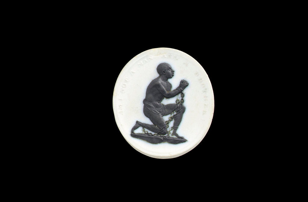 Detail of Slave Emancipation Society medallion by William Hackwood