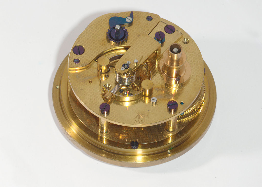 Detail of Marine chronometer, movement, by Victor Kullberg