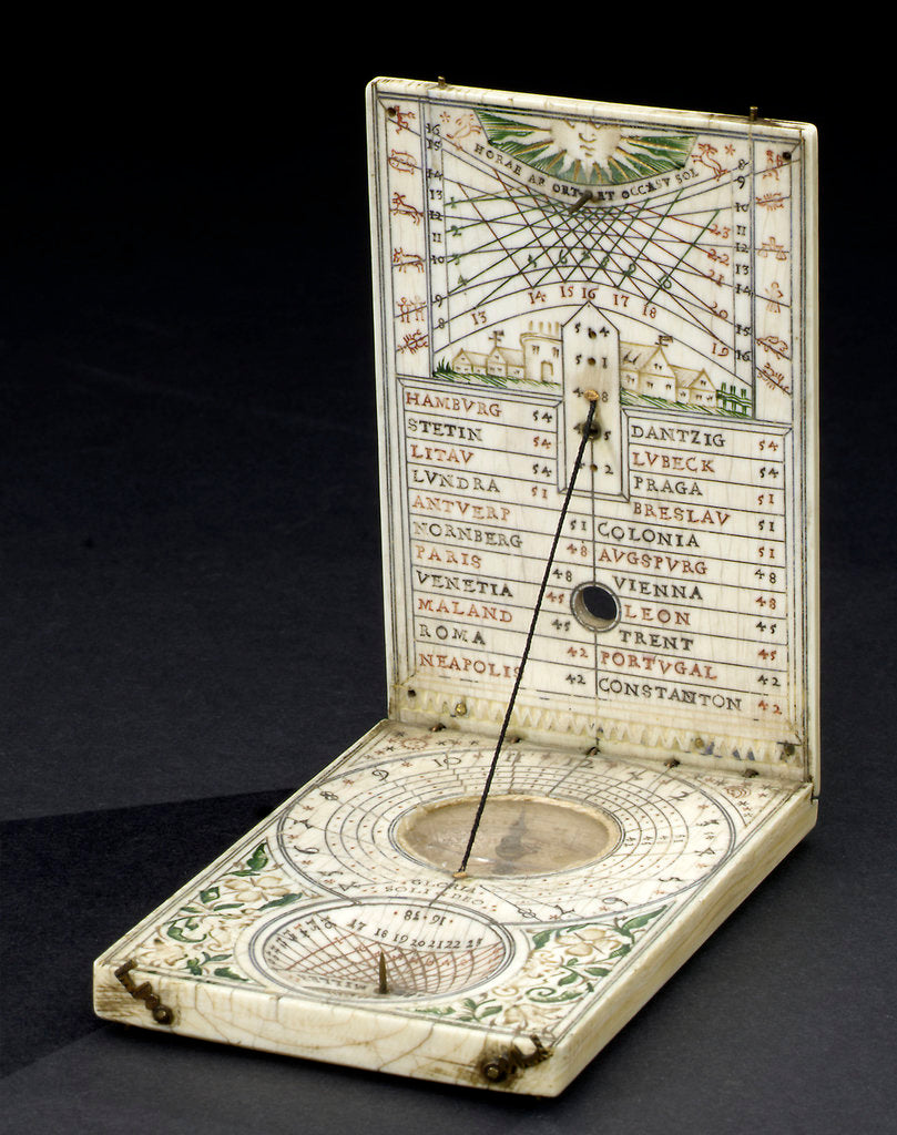 Detail of Diptych dial, leaves Ib and IIa by Lienhart Miller