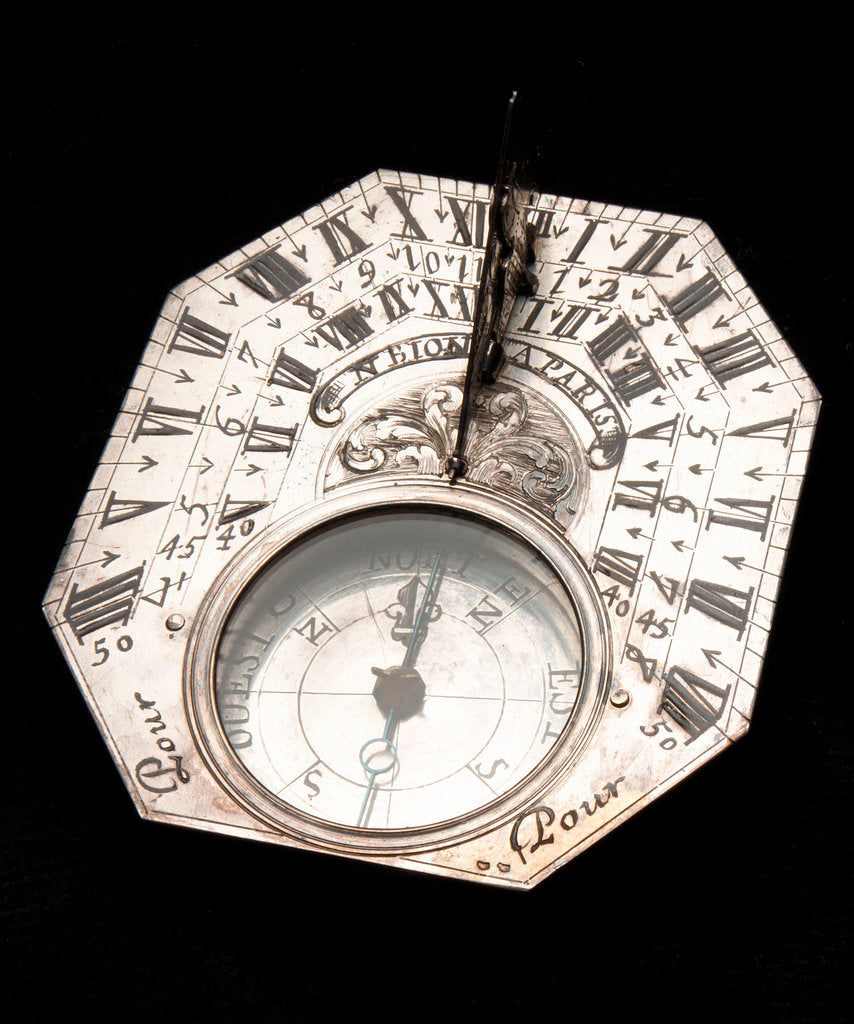Detail of Butterfield dial by Nicolas Bion