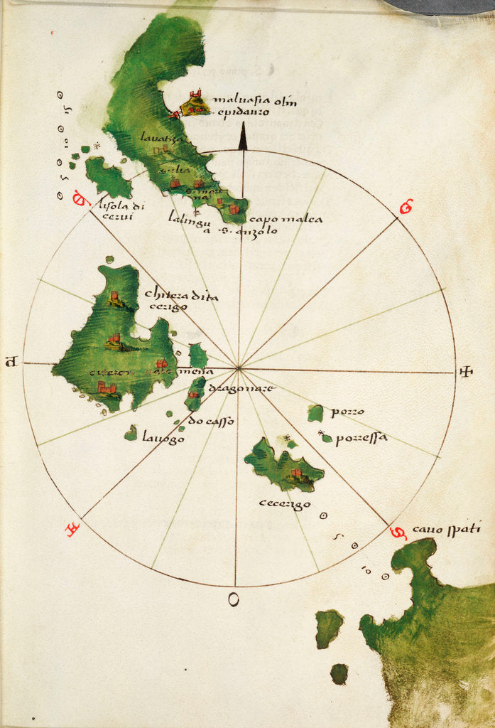 Detail of Kithira and Antikithira by Bartolommeo dalli Sonetti