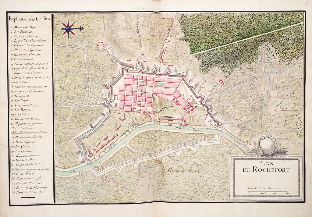 Detail of Plan de Rochefort by Unknown