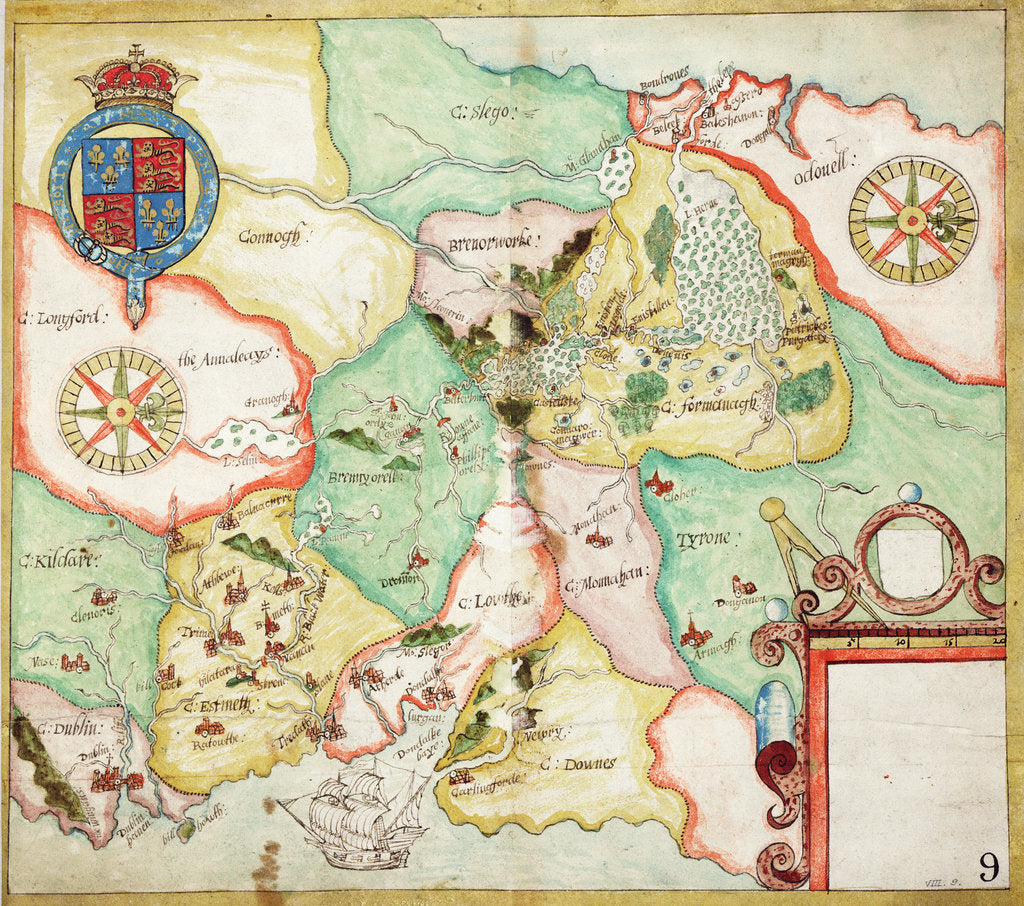 Detail of Central Ireland, Dublin to Sligo by Unknown
