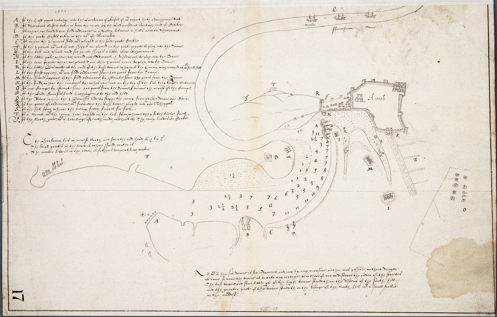 Detail of Chart of Kinsale by Unknown