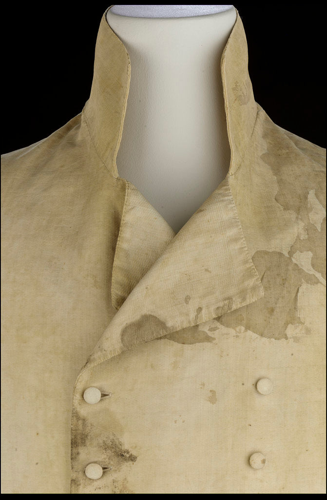 Detail of Non-regulation waistcoat worn by Horatio Nelson (1758-1805) at Trafalgar by unknown