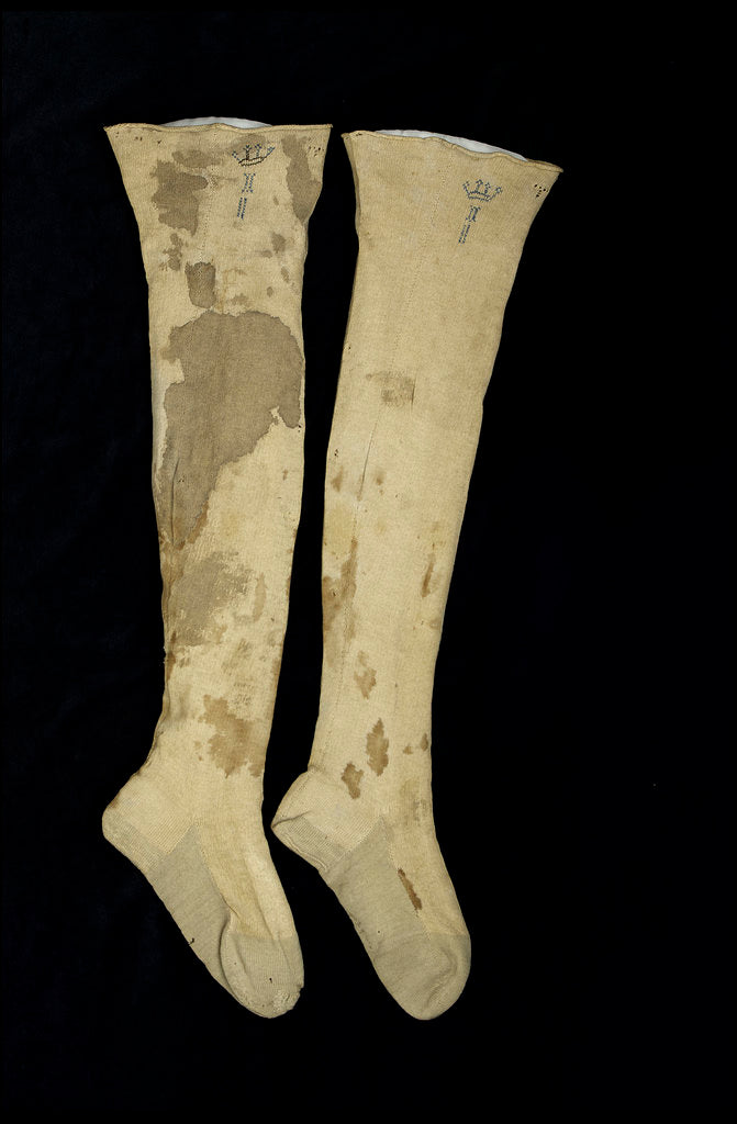 Detail of Non-regulation stockings worn by Horatio Nelson (1758-1805) by unknown
