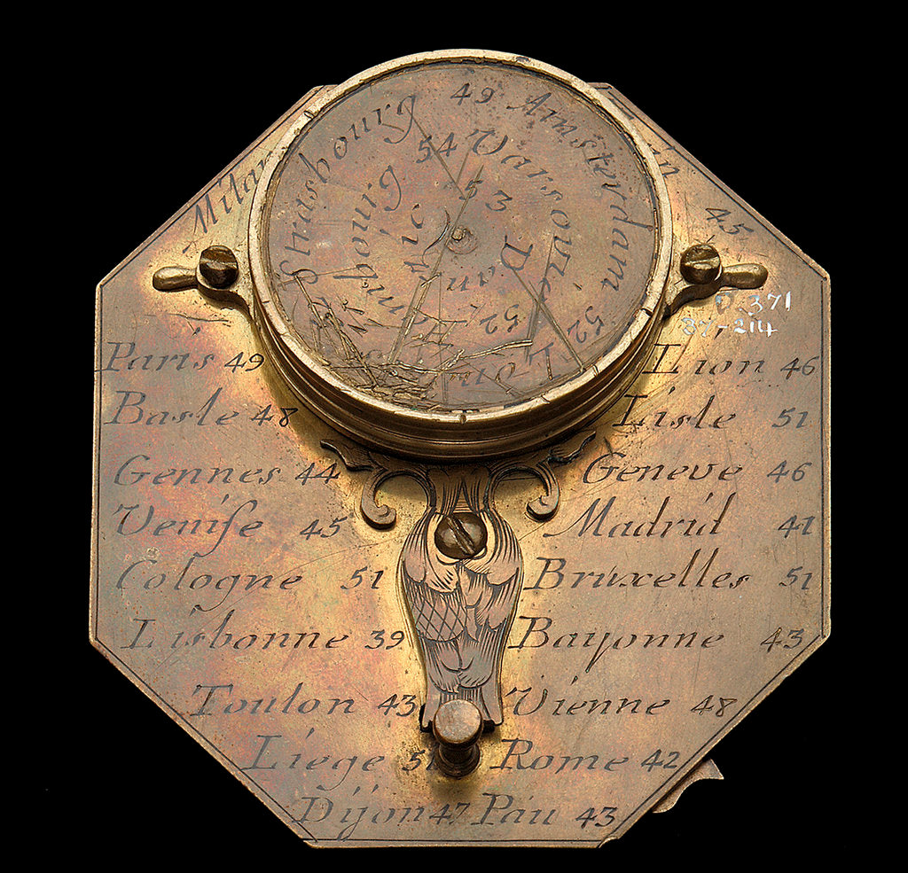 Detail of Butterfield dial, reverse by Michael Butterfield
