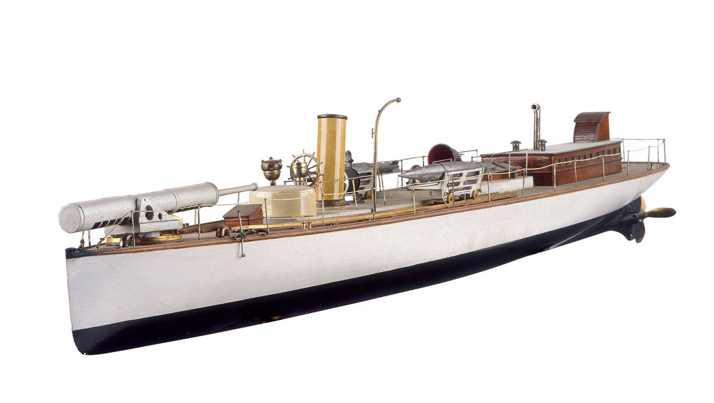 Detail of Warship, first class torpedo boat, HMS 'Lightning' (1877) by unknown