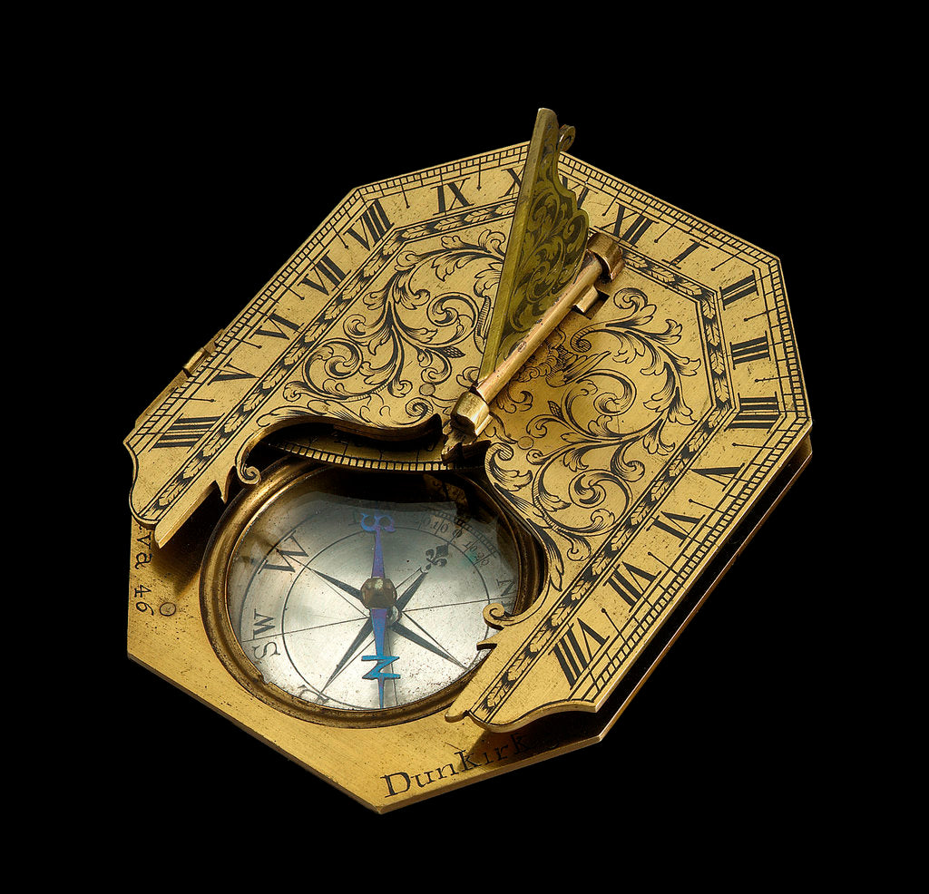 Detail of Inclining dial for latitudes 0-60 north by Edmund Culpeper
