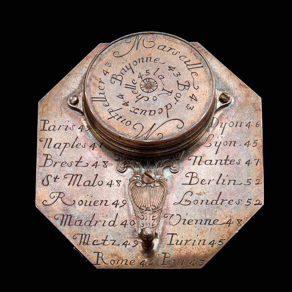 Detail of Butterfield dial, reverse by Michael Butterfield