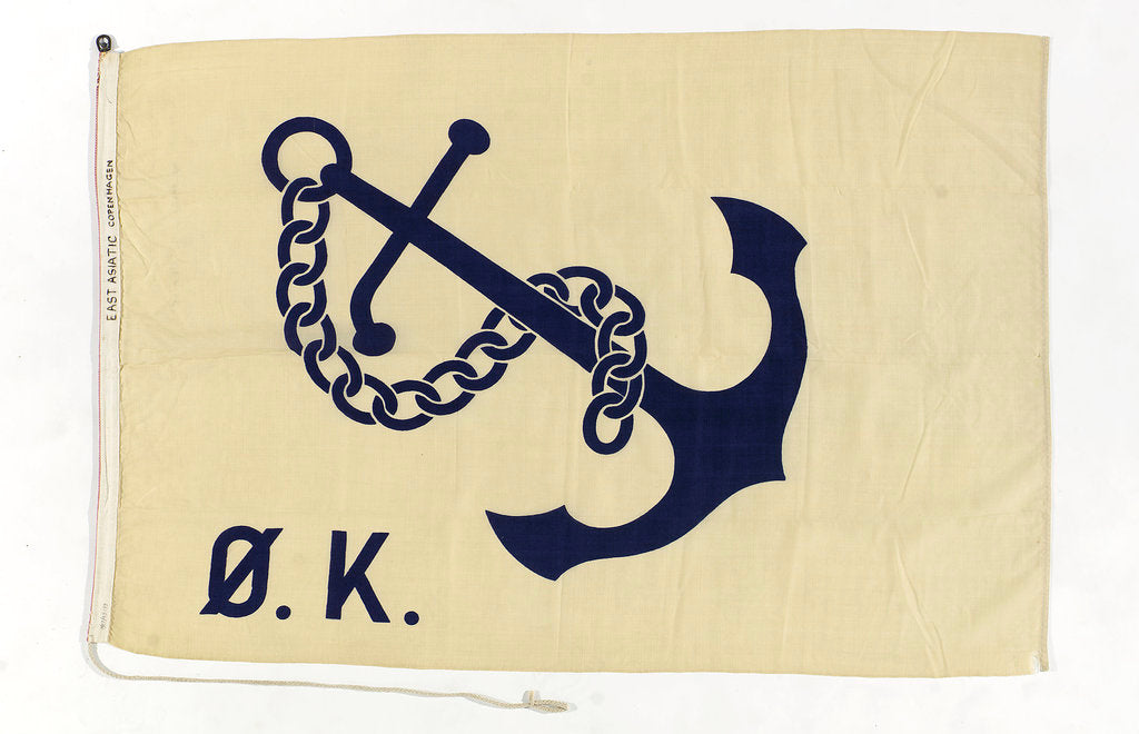 Detail of House flag, Ostasiatiske Kompagni A/S Det by Unknown