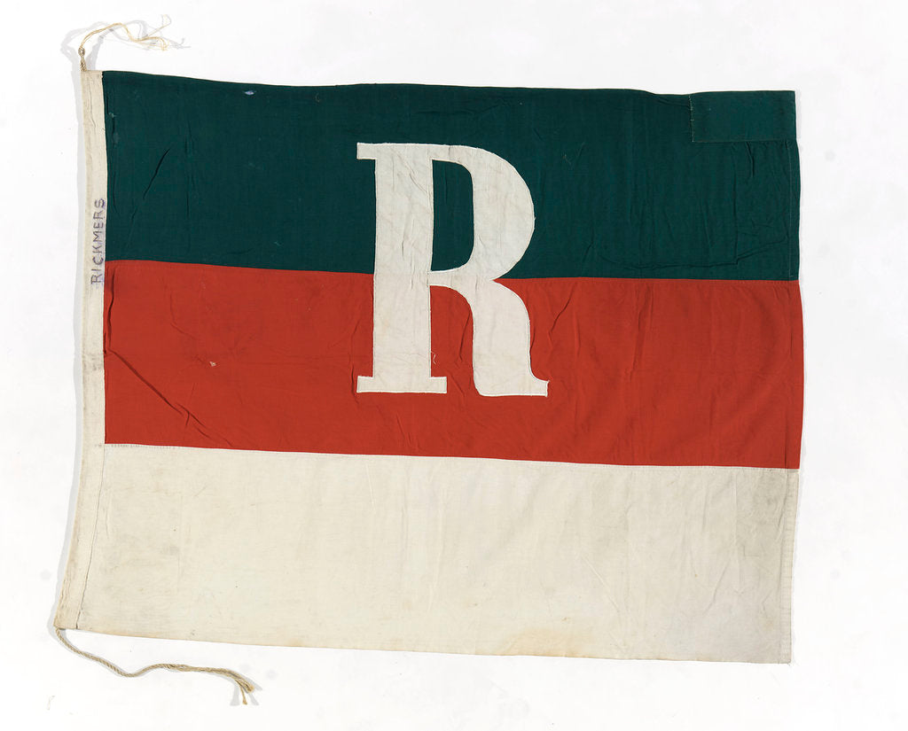 Detail of House flag, Rickmers Reismuhlen Rhederei & Schiffbau A. G. by Unknown