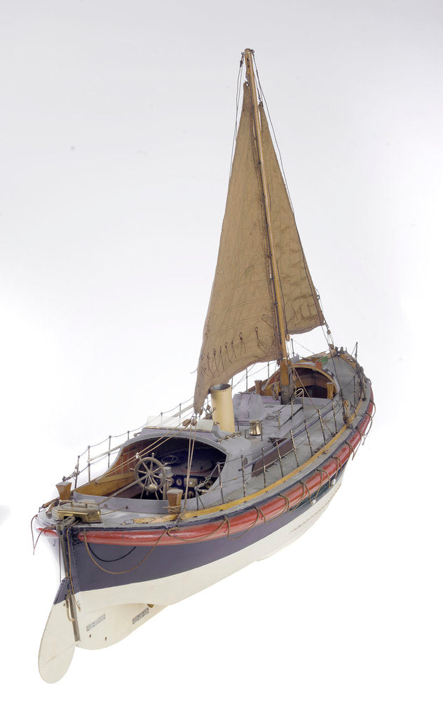 Detail of Full hull model, Watson lifeboat, starboard stern quarter deck by Unknown