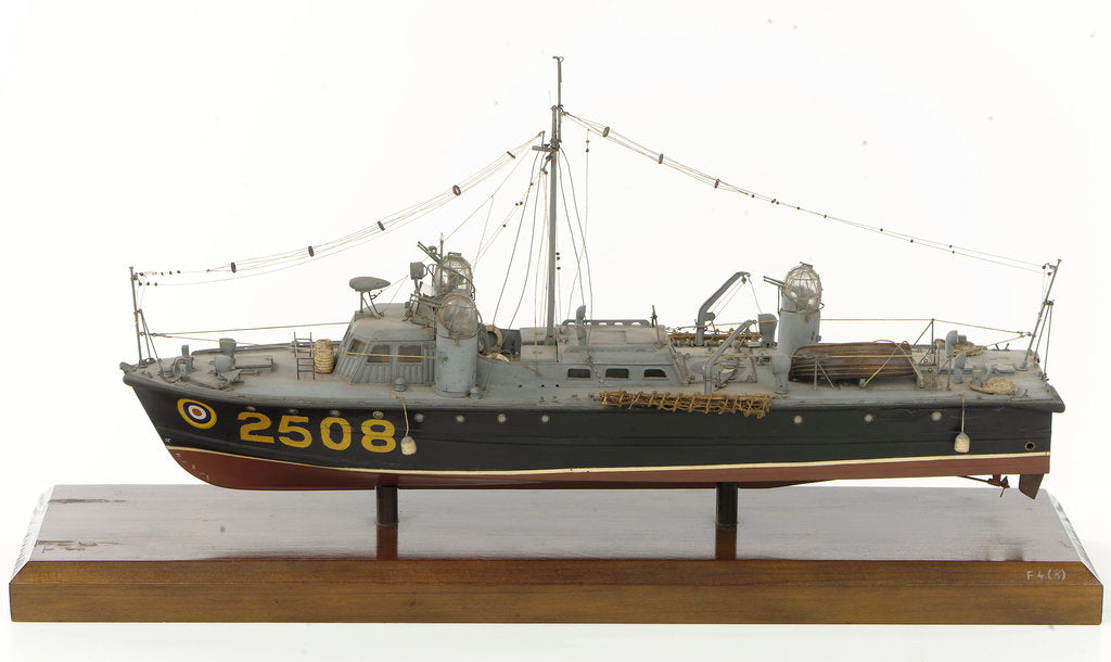 Detail of Full hull model, air-sea rescue launch, port broadside by unknown