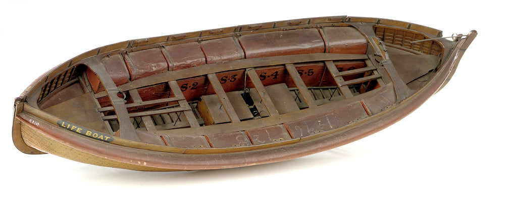 Detail of Sailing lifeboat, port by Unknown