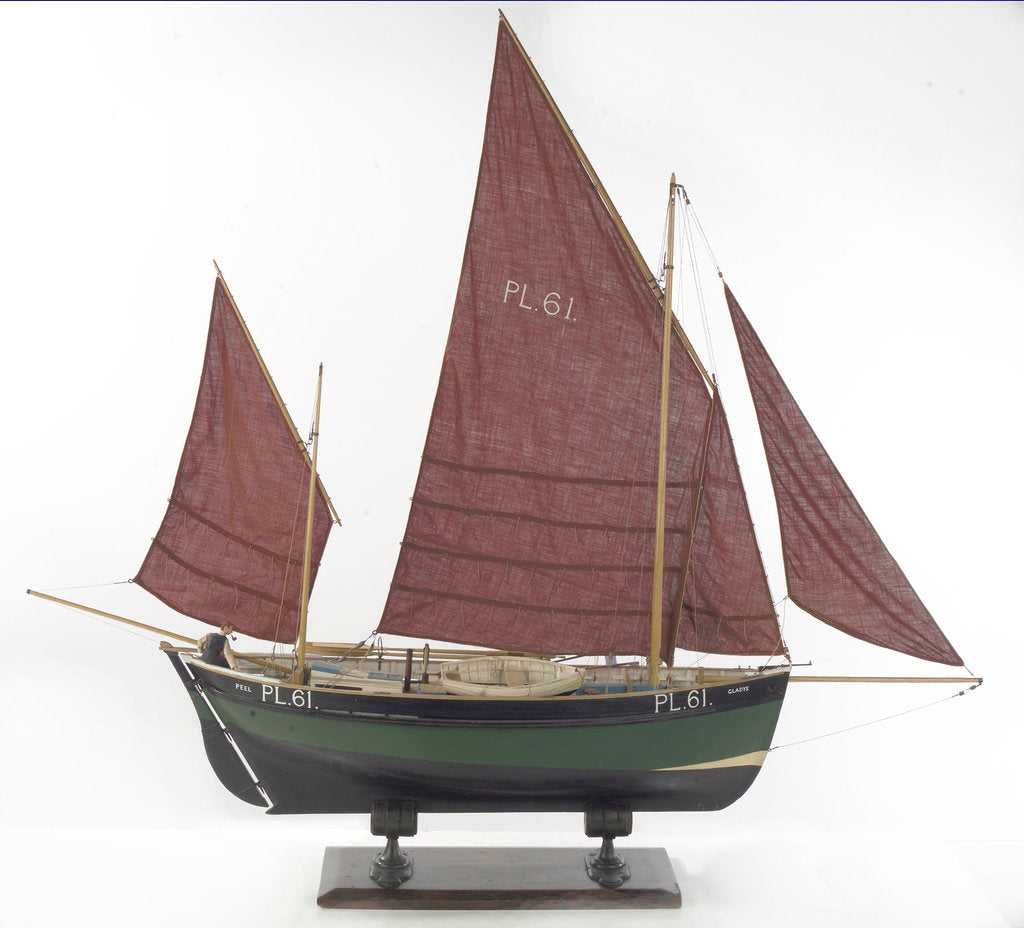Detail of 'Gladys', starboard broadside by Alistair Brown