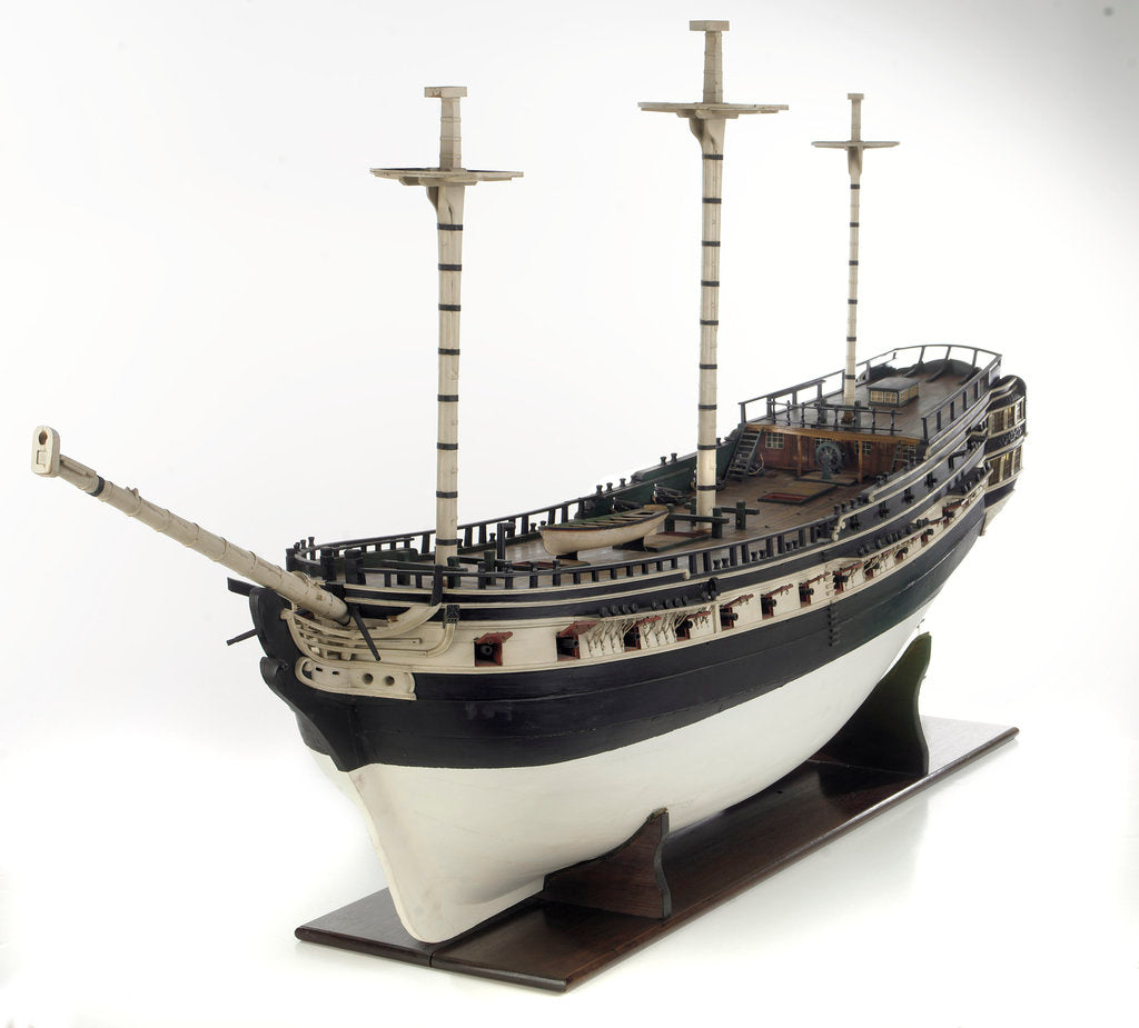 Detail of East Indiaman cargo vessel by Unknown